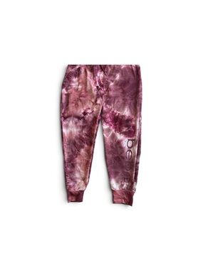 bebe Maroon and Pink Tie-Dye Leggings